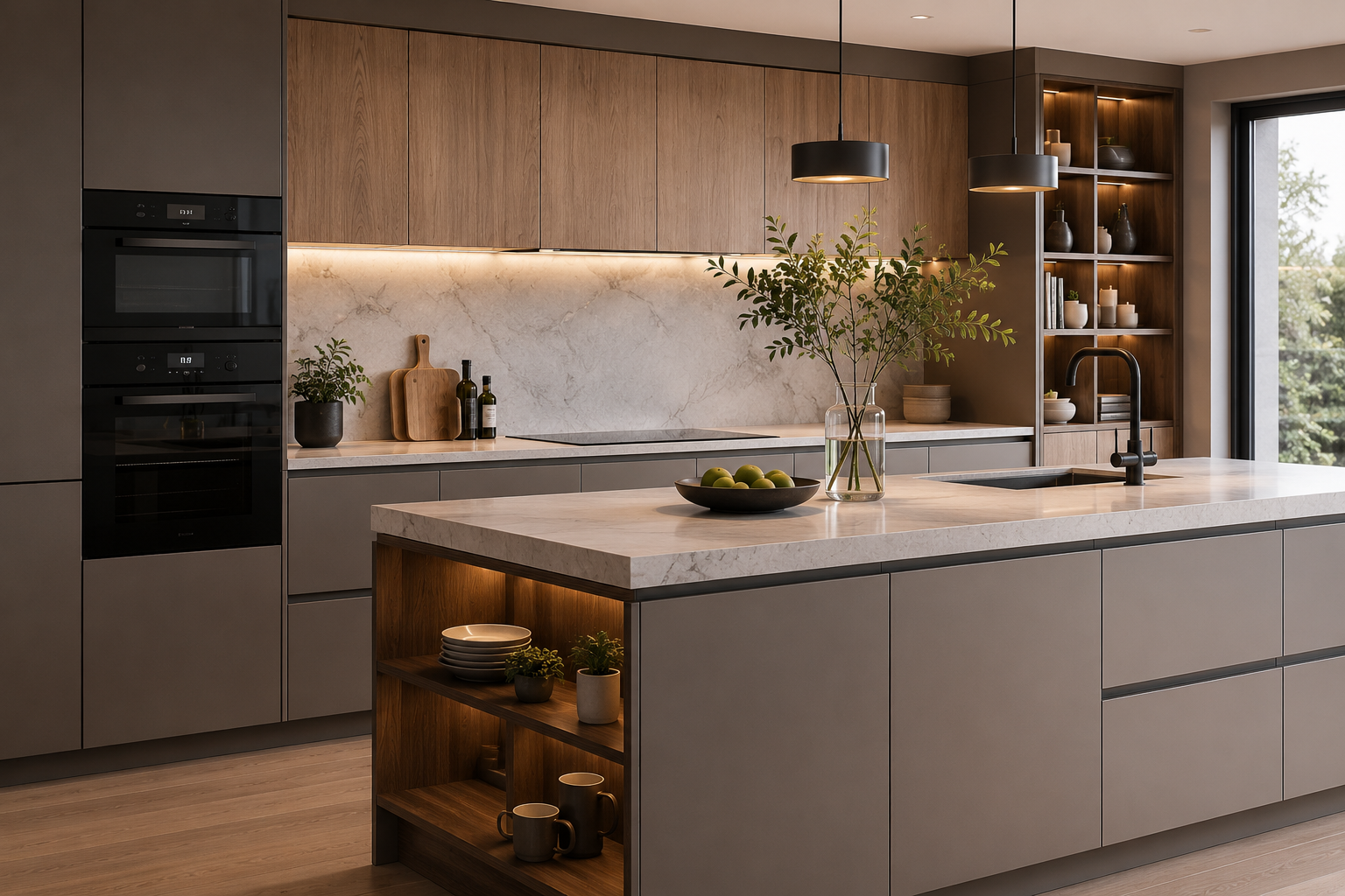 Kitchen cabinets made with MDF and MFC