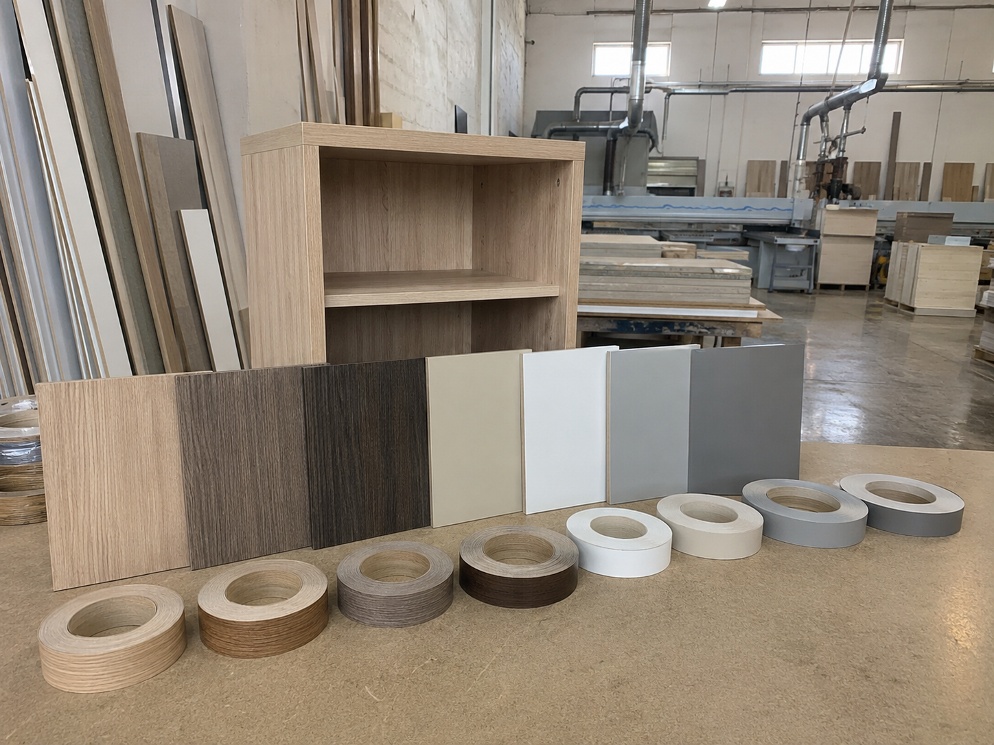 Melamine faced panels for kitchen cabinet manufacturing