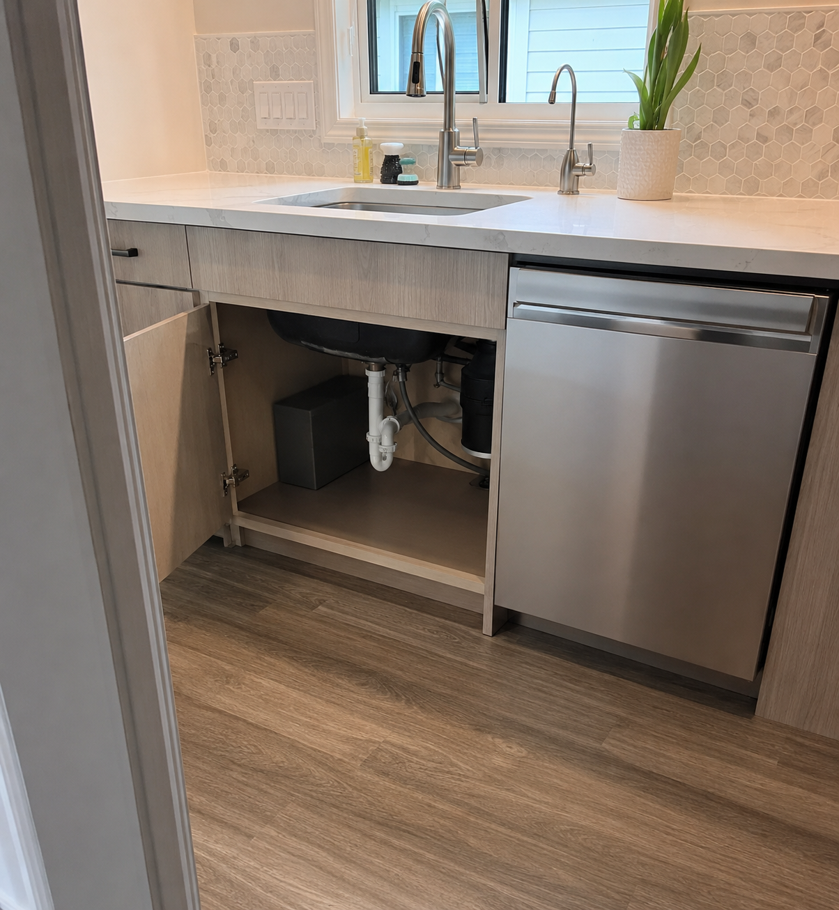 Kitchen environment requiring moisture resistant cabinet panels