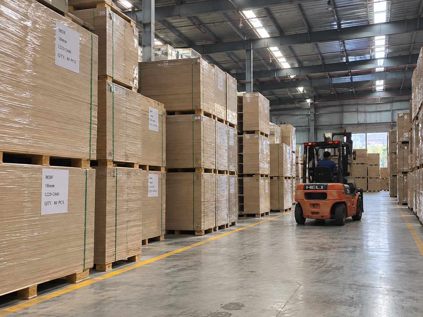 Finished panel warehouse